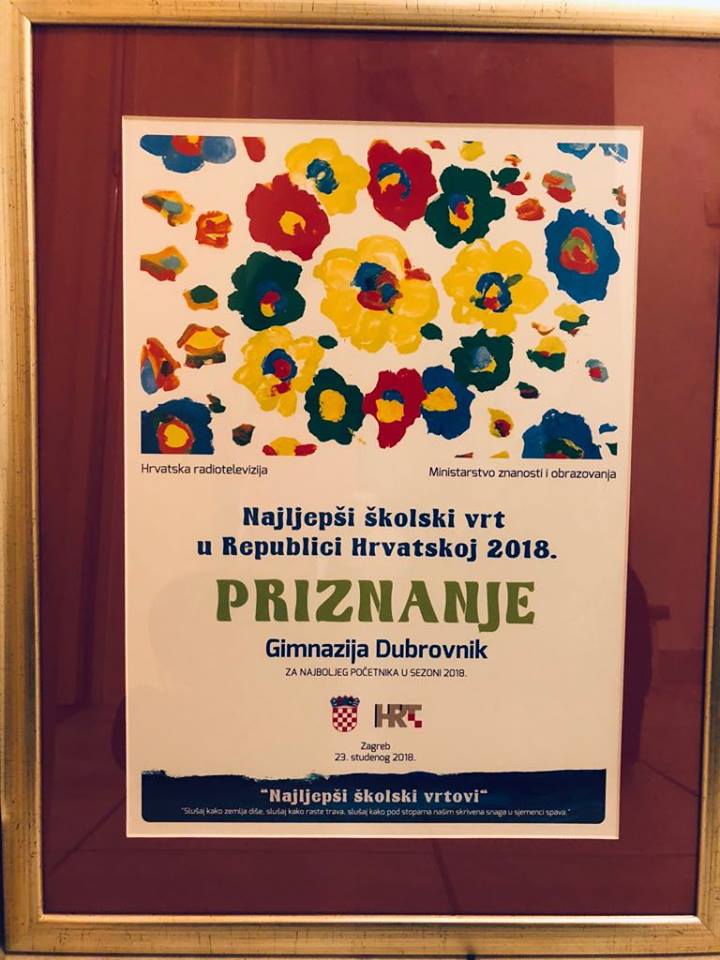 Svečanost proglašenja najljepšeg školskog vrta održana 23. studenog na Hrvatskoj radioteleviziji