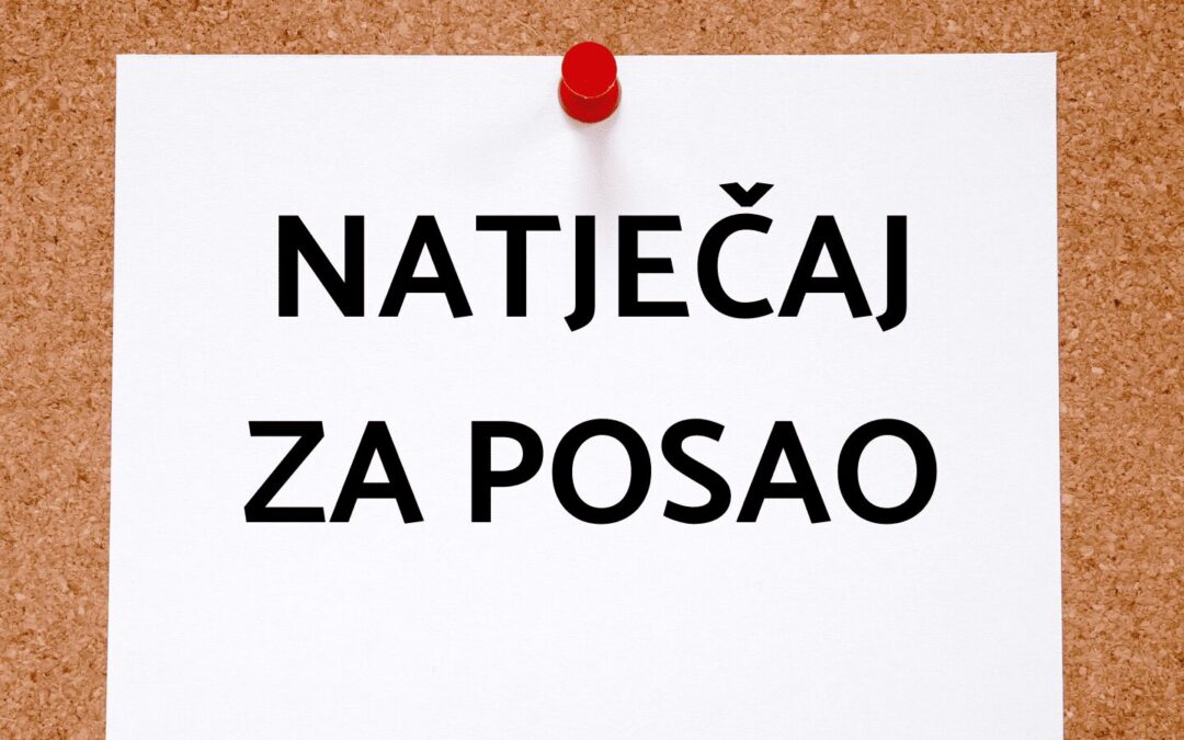 Natječaji za sljedeća radna mjesta: stručni suradnik/ica psiholog, nastavnik/ica informatike, nastavnik/ica geografije i čistač-spremačica 